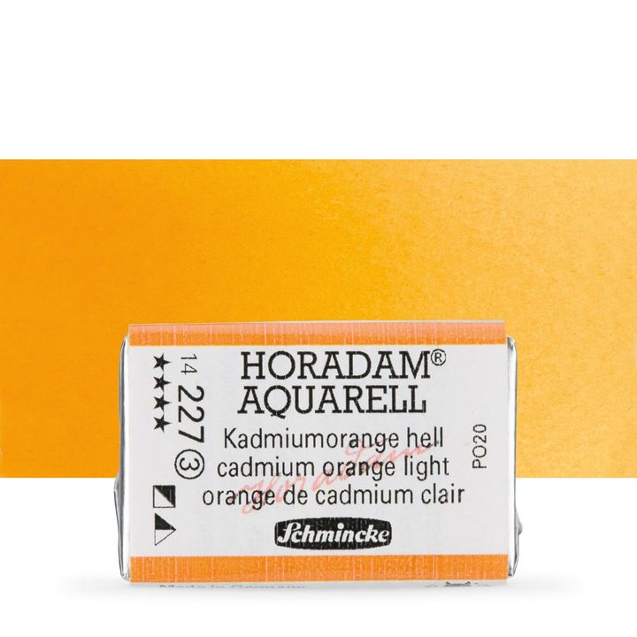 Schmincke Horadam Aquarellfarben im ganzen Näpfchen – 227 Hellorange Cadmium