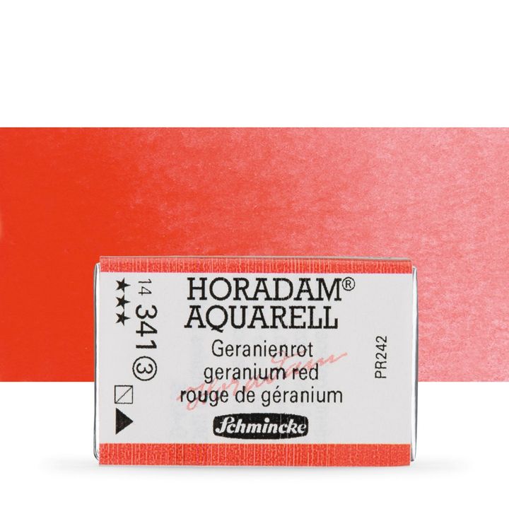 Schmincke Horadam Aquarellfarben im ganzen Näpfchen – 341 Geranie rot