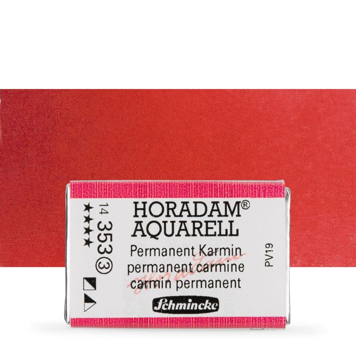 Schmincke Horadam Aquarellfarben im ganzen Näpfchen – 353 permanent Karmin
