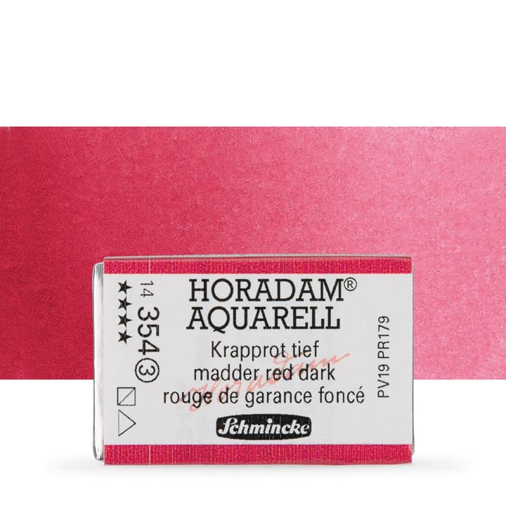 Schmincke Horadam Aquarellfarben im ganzen Näpfchen – 354 madder dunkelrot