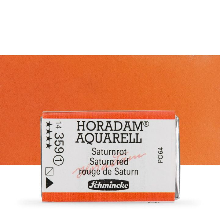 Schmincke Horadam Aquarellfarben im ganzen Näpfchen – 359 Saturn rot