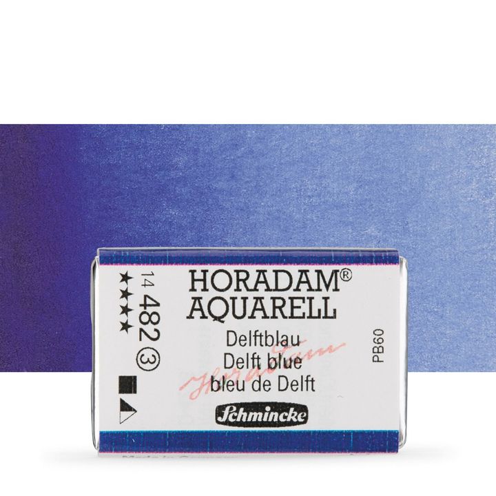 Schmincke Horadam Aquarellfarben im ganzen Näpfchen – 482 Delft Blau