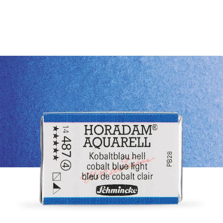 Schmincke Horadam Aquarellfarben im ganzen Näpfchen – 487 Kobaltblau hell