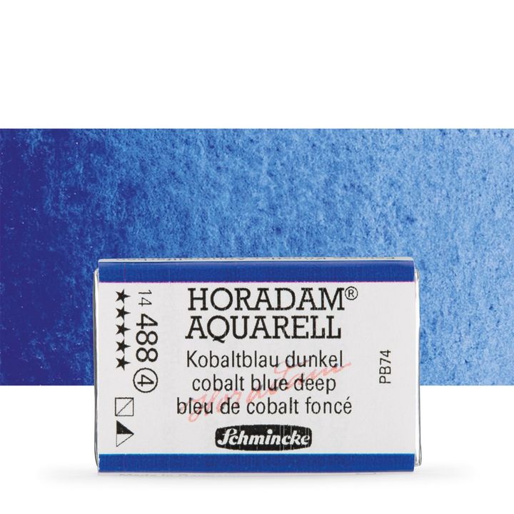 Schmincke Horadam Aquarellfarben im ganzen Näpfchen – 488 Kobaltblau tief