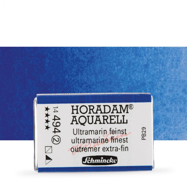 Schmincke Horadam Aquarellfarben im ganzen Näpfchen – 494 Ultramarin finest
