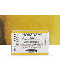 Schmincke Horadam Aquarellfarben im ganzen Näpfchen – 537 Transparent Grüngold