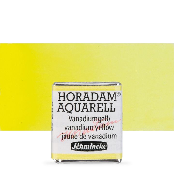 Schmincke Horadam Aquarellfarben im halben Näpfchen | verschiedene Farbtöne | 207 vanadium žltá