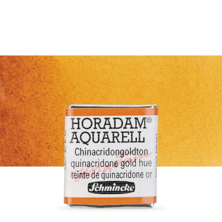 Schmincke Horadam Aquarellfarben im halben Näpfchen | verschiedene Farbtöne | 217 chinakridón zlatá hue