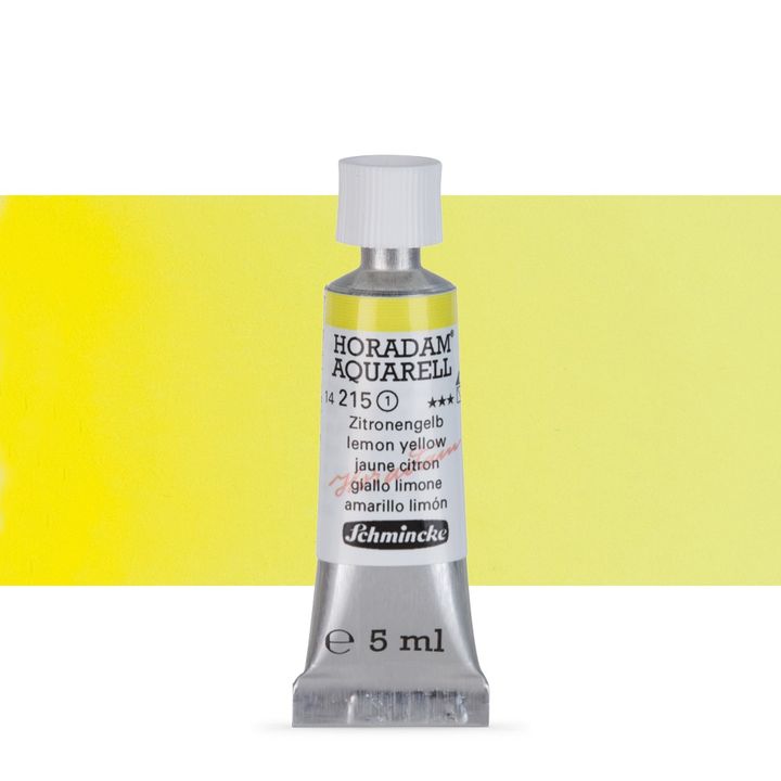 Schmincke HORADAM Aquarellfarben in der 5 ml Tube – 215 Zitronengelb