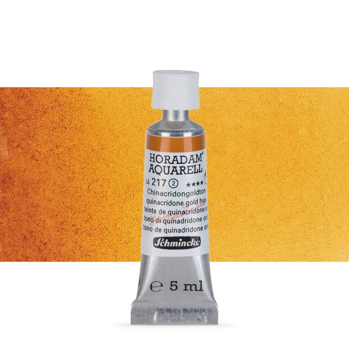 Schmincke HORADAM Aquarellfarben in der 5 ml Tube | verschiedene Farbtöne | 217 quinacridone zlatá hue