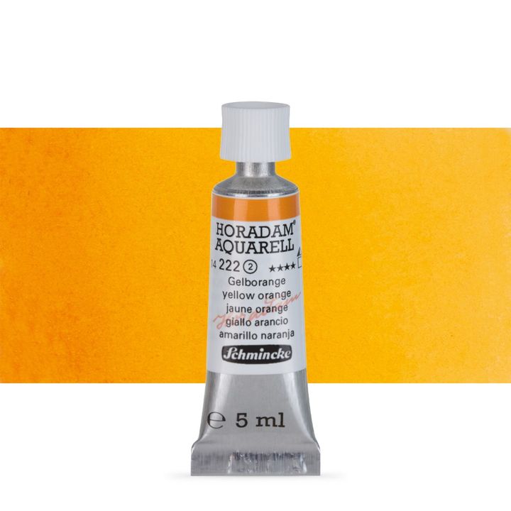 Schmincke HORADAM Aquarellfarben in der 5 ml Tube – 222 Gelborange
