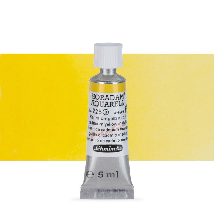 Schmincke HORADAM Aquarellfarben in der 5 ml Tube – 225 Cadmium middle Gelb