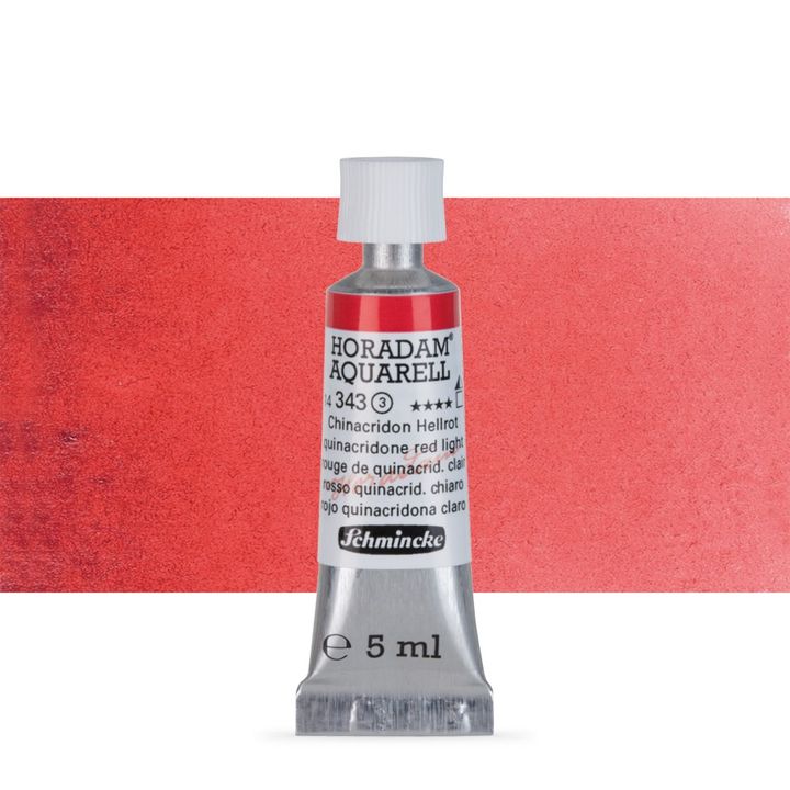 Schmincke HORADAM Aquarellfarben in der 5 ml Tube – 343 Chinacridon hellrot