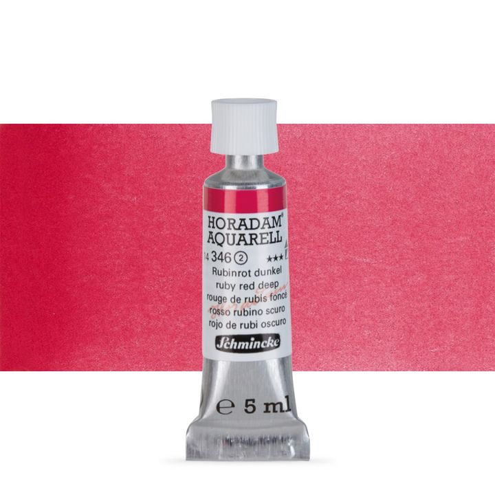 Schmincke HORADAM Aquarellfarben in der 5 ml Tube – 346 sattes rubinrot