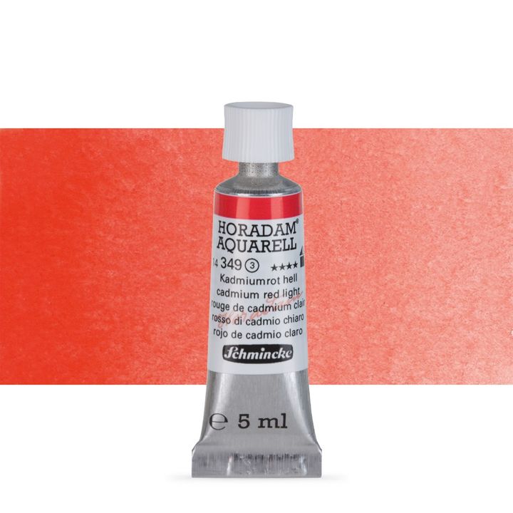 Schmincke HORADAM Aquarellfarben in der 5 ml Tube – 349 Cadmium hellrot