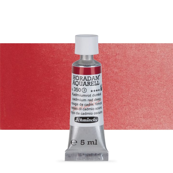 Schmincke HORADAM Aquarellfarben in der 5 ml Tube – 350 Cadmium tiefrot