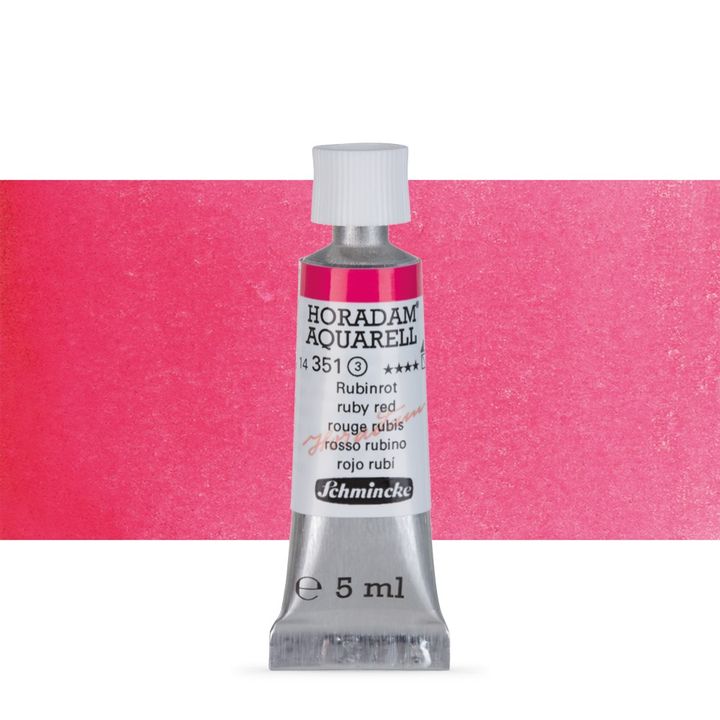 Schmincke HORADAM Aquarellfarben in der 5 ml Tube – 351 rubinrot