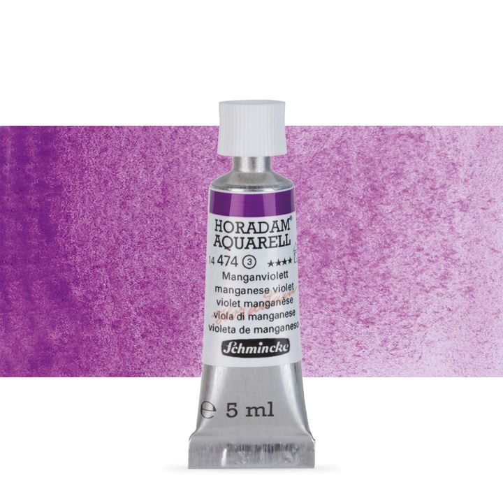 Schmincke HORADAM Aquarellfarben in der 5 ml Tube – 474 manganese Violett