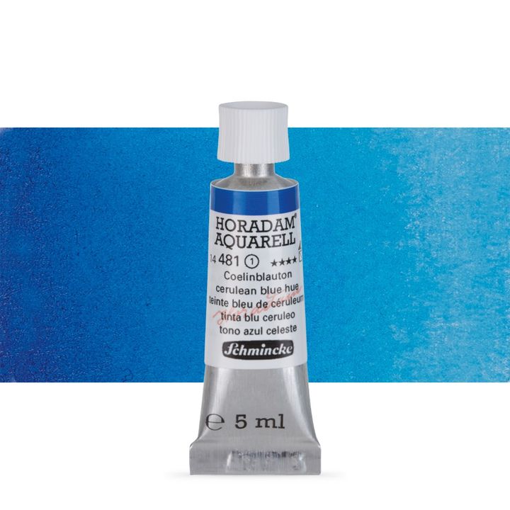 Schmincke HORADAM Aquarellfarben in der 5 ml Tube – 481 cerulean Blau hue