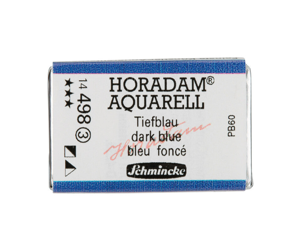 Schmincke Horadam Aquarellfarbe ganze Näpfchen – Dark blue – 498 Dunkelblau