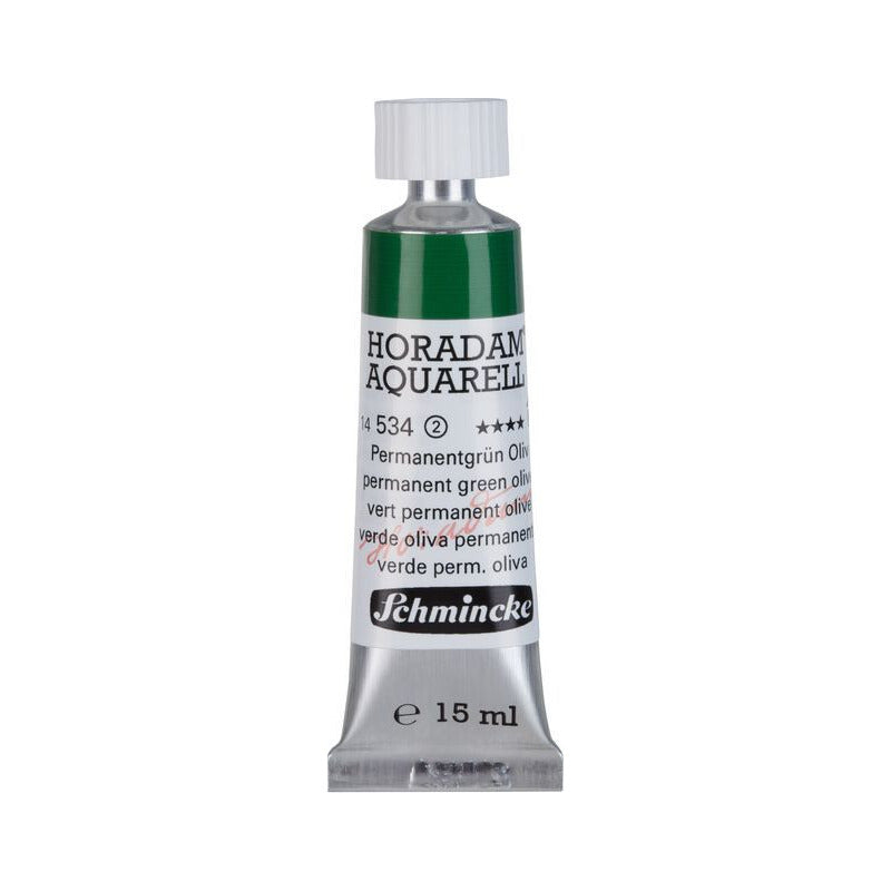 Schmincke Horadam Aquarellfarbe in Tube 15 ml – Onetz – 534 Permanentgrün oliv