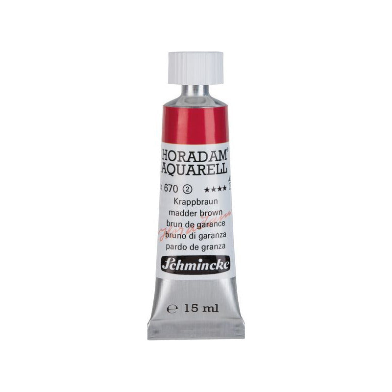 Schmincke Horadam Aquarellfarbe in Tube 15 ml – Onetz – 670 Krappbraun