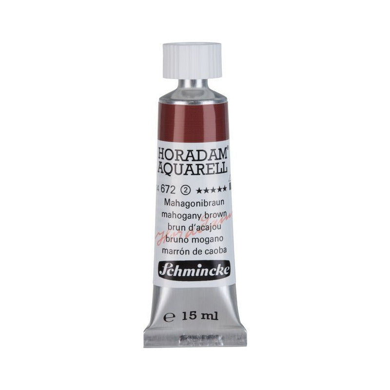 Schmincke Horadam Aquarellfarbe in Tube 15 ml – Onetz – 672 Mahagonibraun