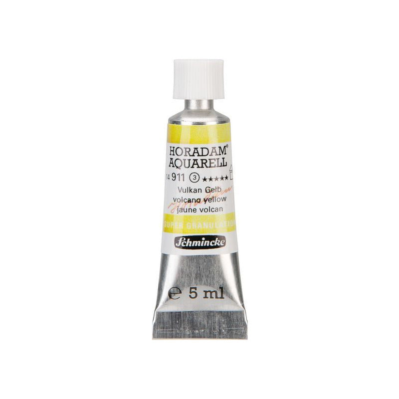 Schmincke Horadam Aquarellfarbe in Tube 5 ml – Volcano yellow – 911 Vulkangelb