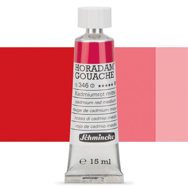 Schmincke Horadam Gouache 15ml – 346 Kadmiumrot mittel