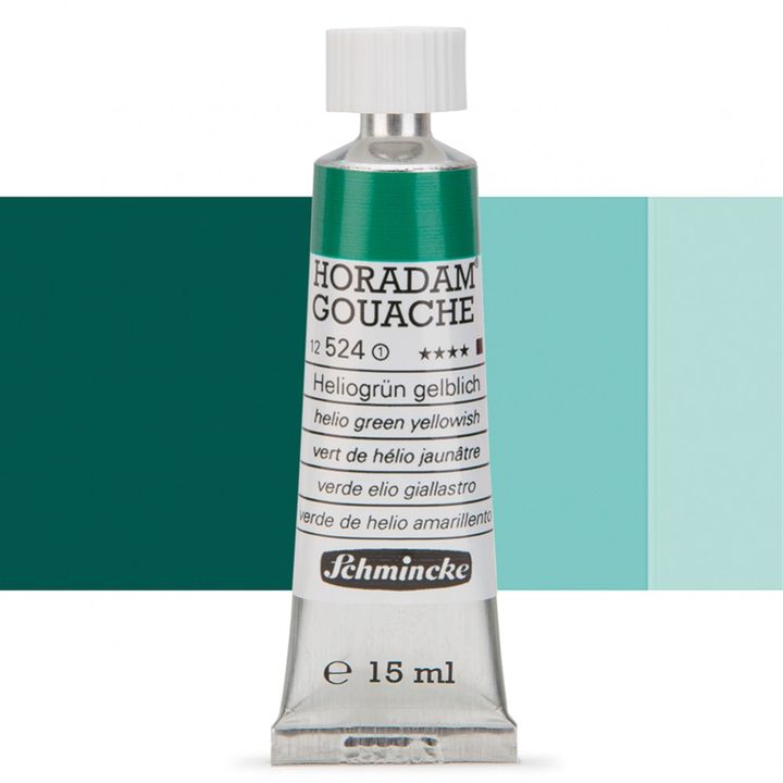 Schmincke Horadam Gouache 15ml – 524 Helio gelbgrün