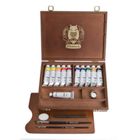 Holzkasten mit Ölfarben Schmincke NORMA Professional 11 x 35 ml + Zubehör