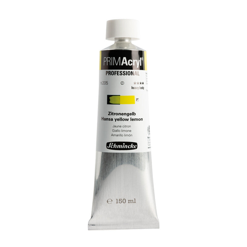 Schmincke PRIMAcryl Professional Acrylfarbe 150 ml – 205 Hansagelb Zitron