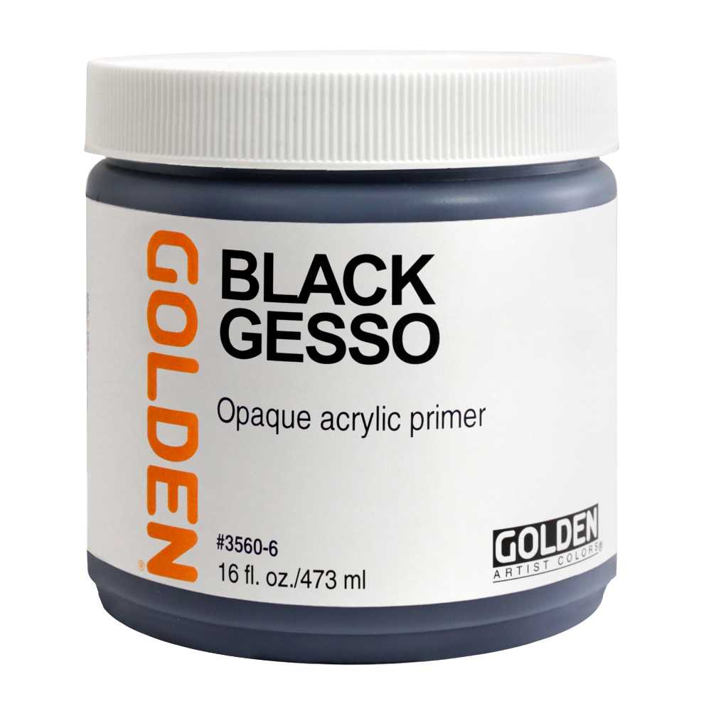 Schwarzes Acryl-Gesso GOLDEN Black Gesso