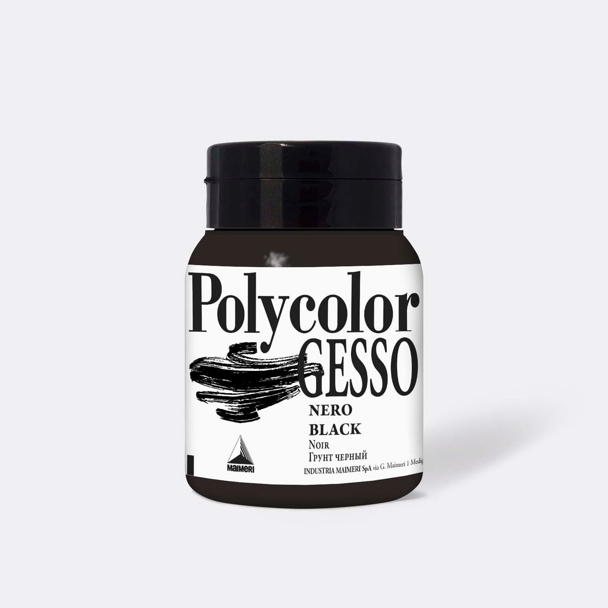 Schwarzes Acryl-Gesso MAIMERI Polycolor 500 ml