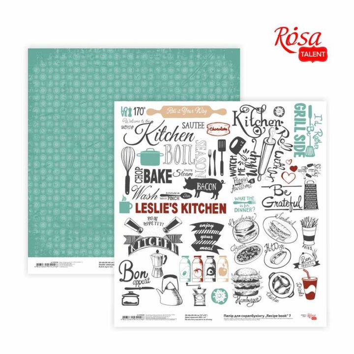 Scrapbooking-Papier 30,48 x 30,48 cm Recipe Book | verschiedene Motive — Bild 5