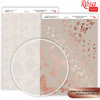 Scrapbooking-Papier Butterflies A4 – copper butterflies