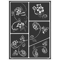 Selbstklebende Schablone Asia Design A3