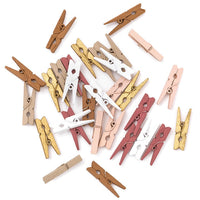 Set aus Mini-Holzklammern | verschiedene Ausführungen — Bild 3