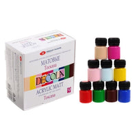 Decola Set mit matten Acrylfarben 9x20 ml | verschiedene Sets | Toscana