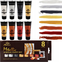 Set mit Metallic-Acrylfarben Phoenix 8 x 21 ml