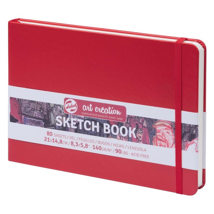 Art Creation Skizzenbuch 21 x 14,8 cm | verschiedene Farben | rot