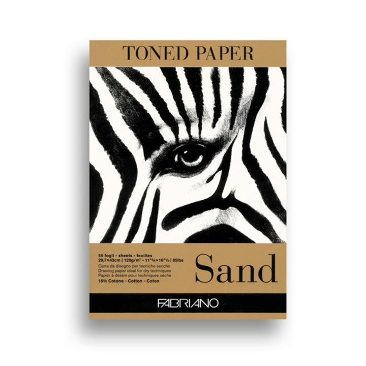 FABRIANO Skizzenblock TONED SAND – sandfarbenes Papier | verschiedene Formate | 29,7 x 42 cm