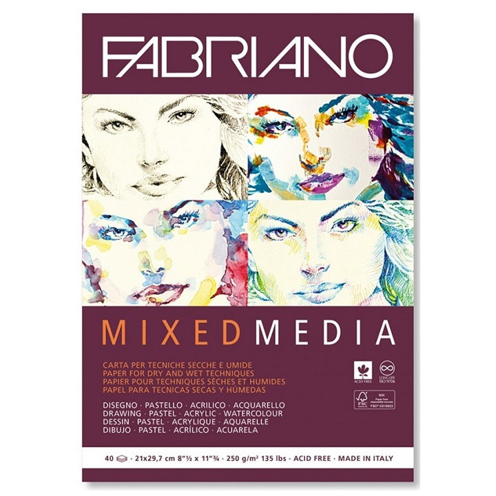 FABRIANO Mixed Media Skizzenblock | verschiedene Formate | A4