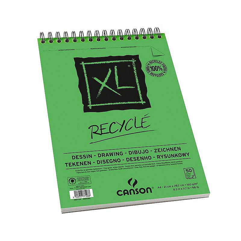 Skizzenblock CANSON XL Recycle 160 g/m² A3 - 50 Blatt, Spiralbindung