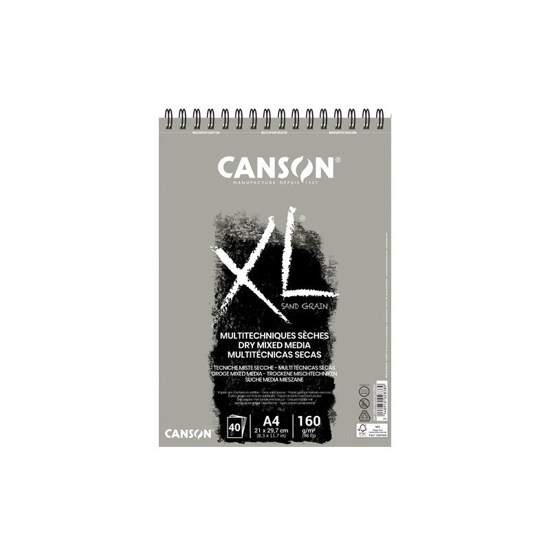 Skizzenblock CANSON XL Touch grau 160 g/m² A4 – A3 - 40 Blatt