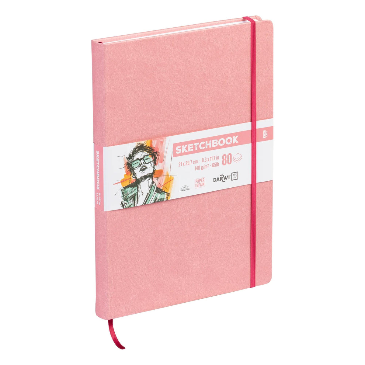 Skizzenbuch DARWI For You Soft Pink A4 - 140 g/m2, 80 Blatt