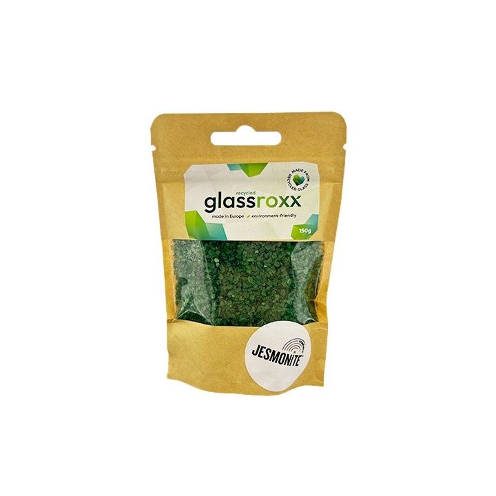 Glassroxx Jesmonite Glasgranulat 150 g – Laubgrün