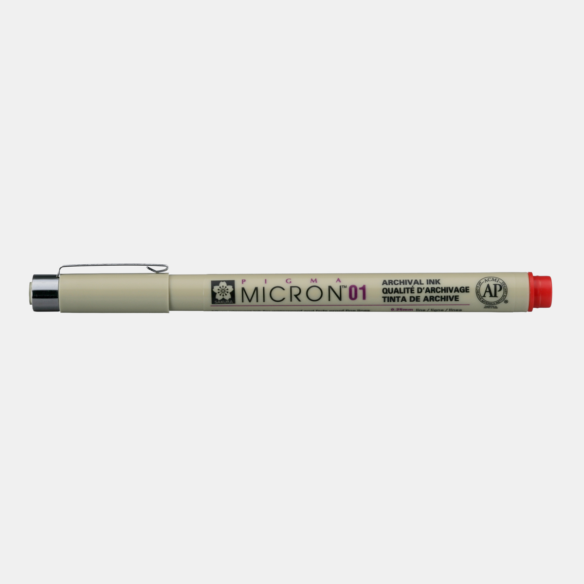 SAKURA Pigma Micron Fineliner ROT – 01 0,25 mm