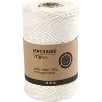 Makramee-Garn 2 mm x 198 m | verschiedene Farben | weiß