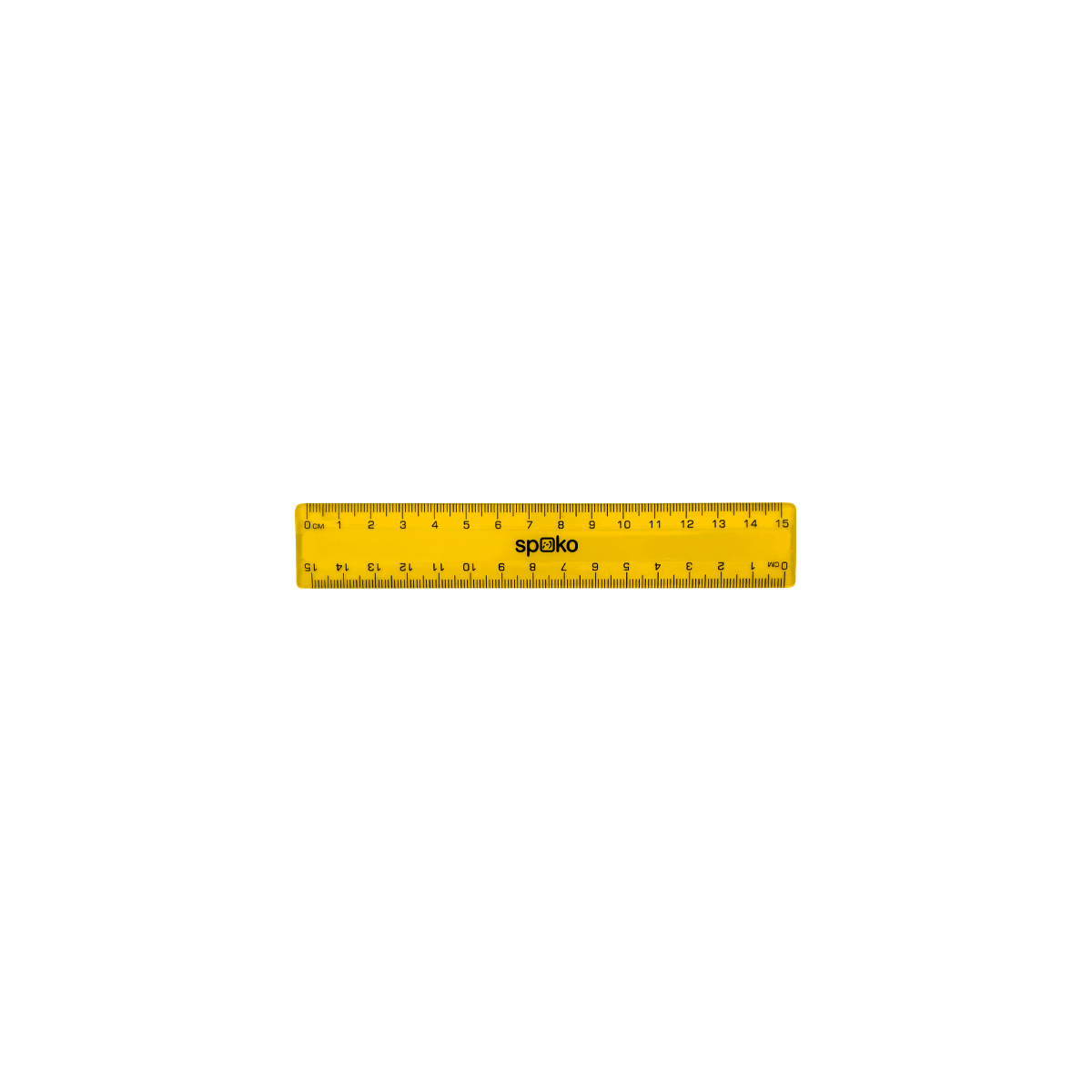 Spoko Flachlineal, 15 cm, Farbmix